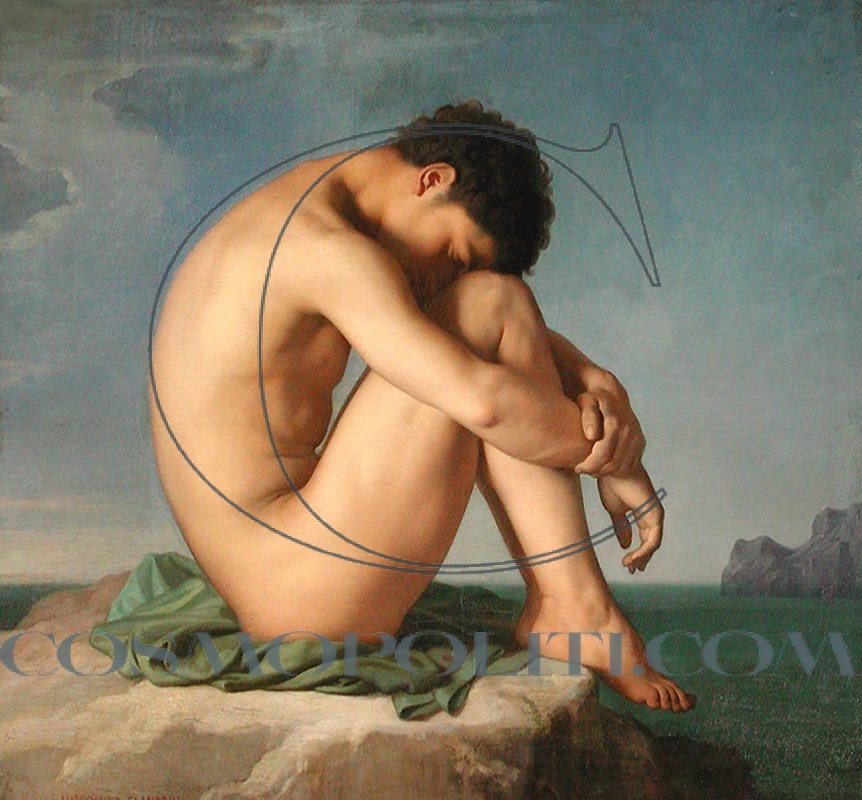 Hippolyte Flandrin’s Young Male Nude Seated Beside the Sea