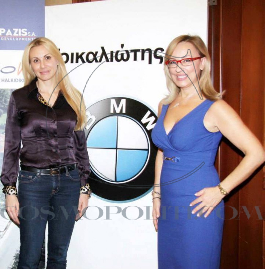 Φωτο.1 Η Φαίη Τρικαλιώτη της BMW Τρικαλίωτης με τη Γεν. Γραμματέα του κοινωνικού Παντοπωλείου Μ.Α.Ζ.Ι. Αλεξάνδρα Γωγούση- Σκανδάλη.
