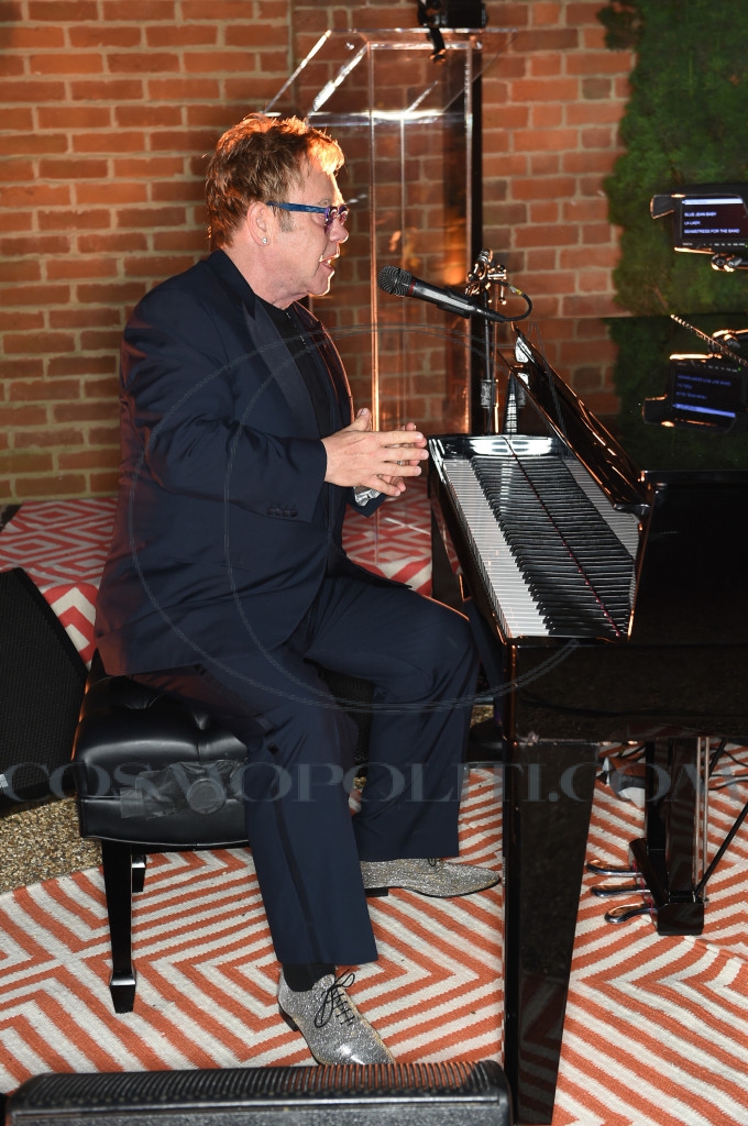 Sir Elton John And David Furnish Host The Woodside 'End Of Summer' Party For The Elton John AIDS Foundation, In Association With Chopard, on Thursday 4th of September, 2014, London, England.