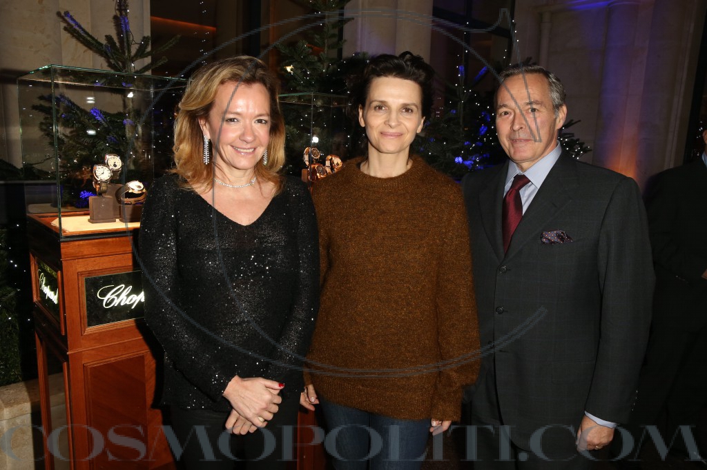 Caroline Scheufele, Juliette Binoche and Karl-Friedrich Scheufele