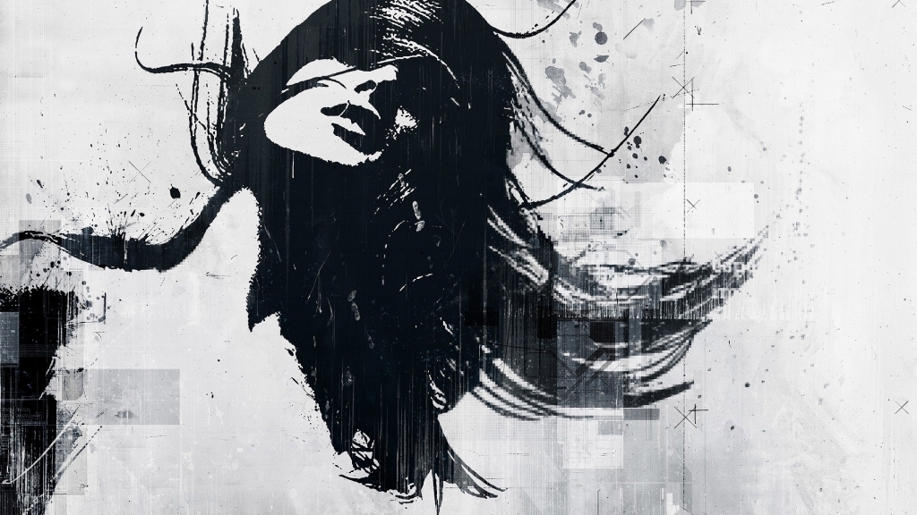 Rejection Of The Hair Abstract Girl Sketch Wallpaper High Quality Abstract Girl Wallpaper Abstract Girl Wallpaper Intended For Your Property