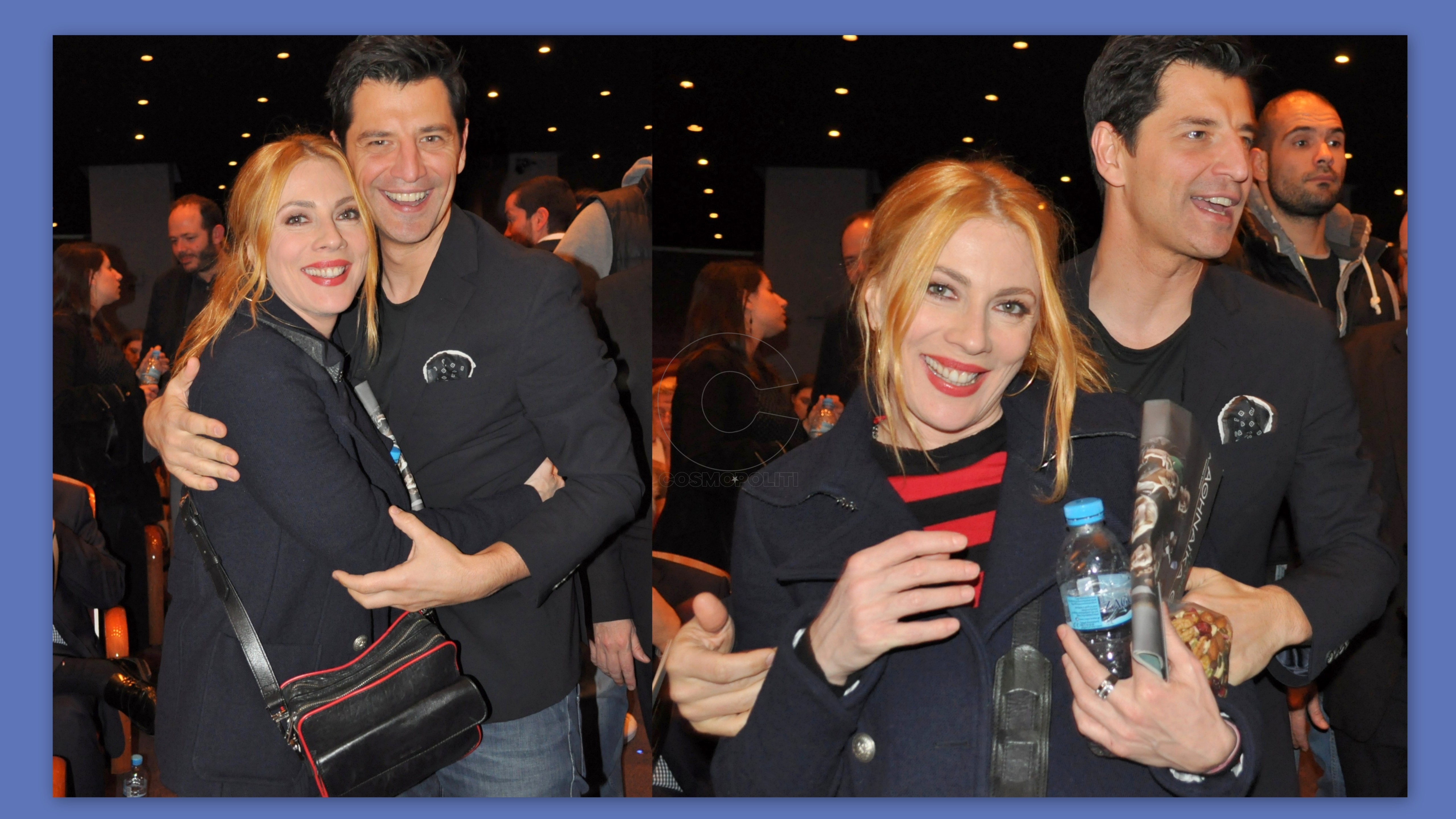 Καρέ καρέ: η Σμαράγδα Καρύδη στην αγκαλιά του Σάκη Ρουβά