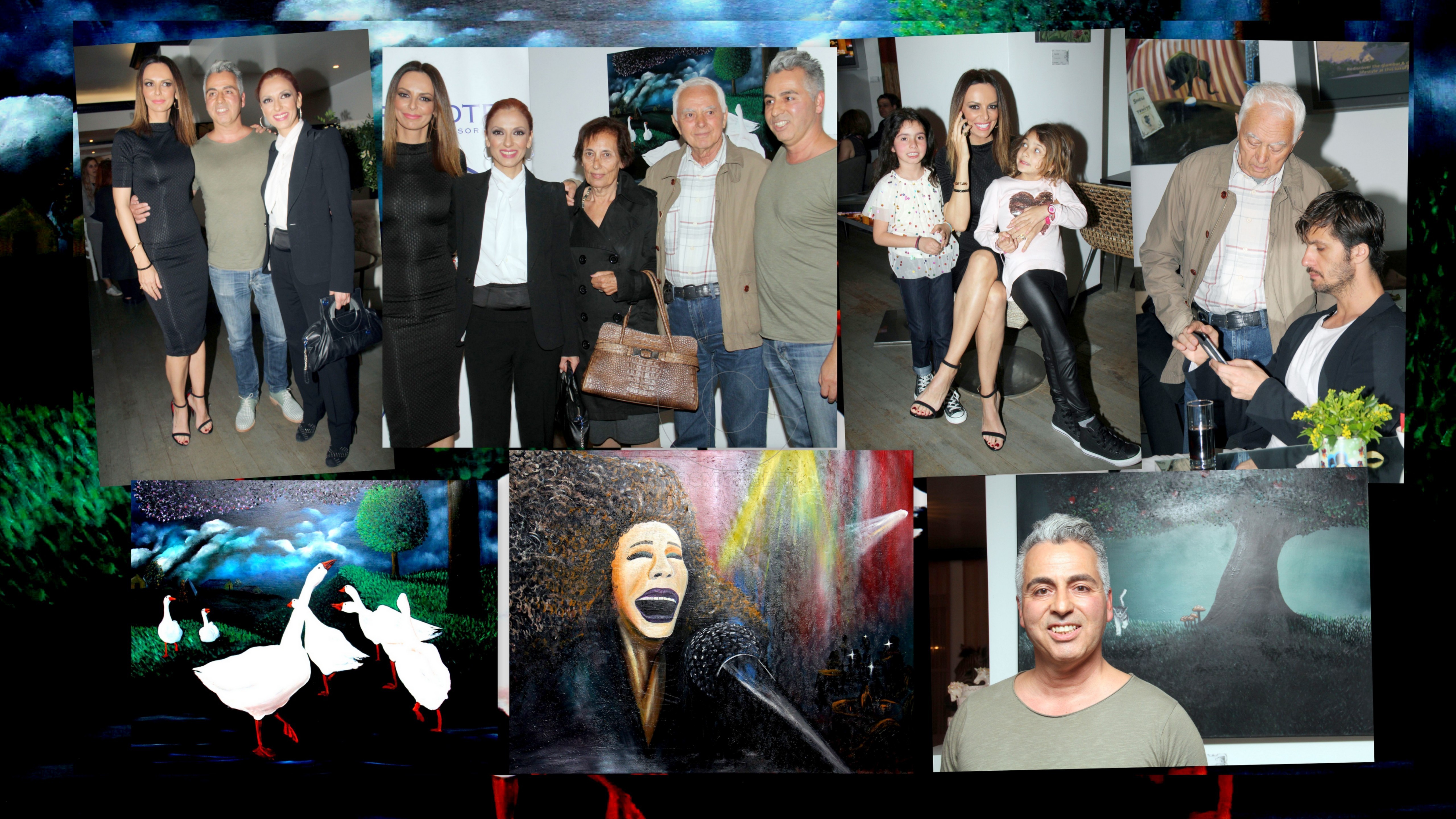 Under the influence: εγκαίνια έκθεσης του Γιώργου Μαγγίρα με σύσσωμη την οικογένειά του