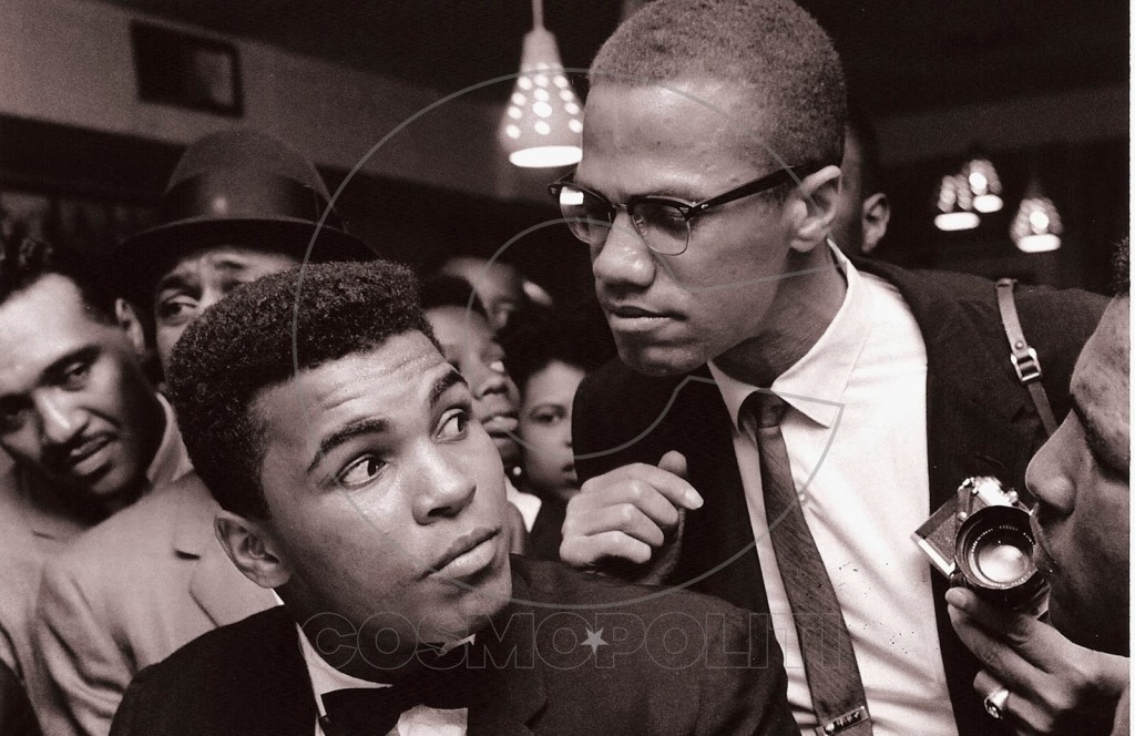 Malcolm X kidding around with Muhammad Ali, New York, 1963