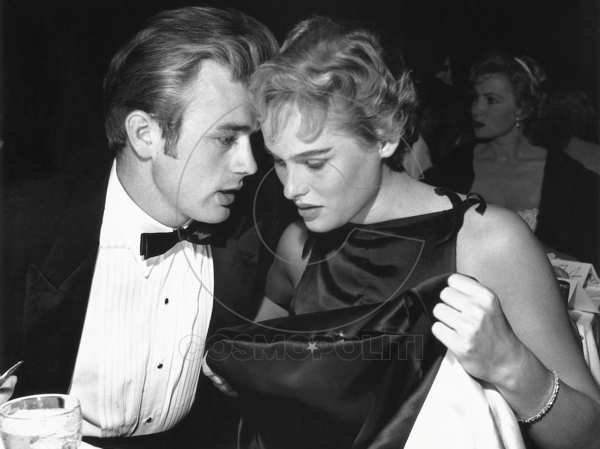 UNITED STATES - AUGUST 29: Photo of James Dean. August 29, 1955, California, Los Angeles, James Dean and Ursula Andress, Thalian?s Ball at Ciro?s Nightclub. (Photo by Michael Ochs Archives/Getty Images)