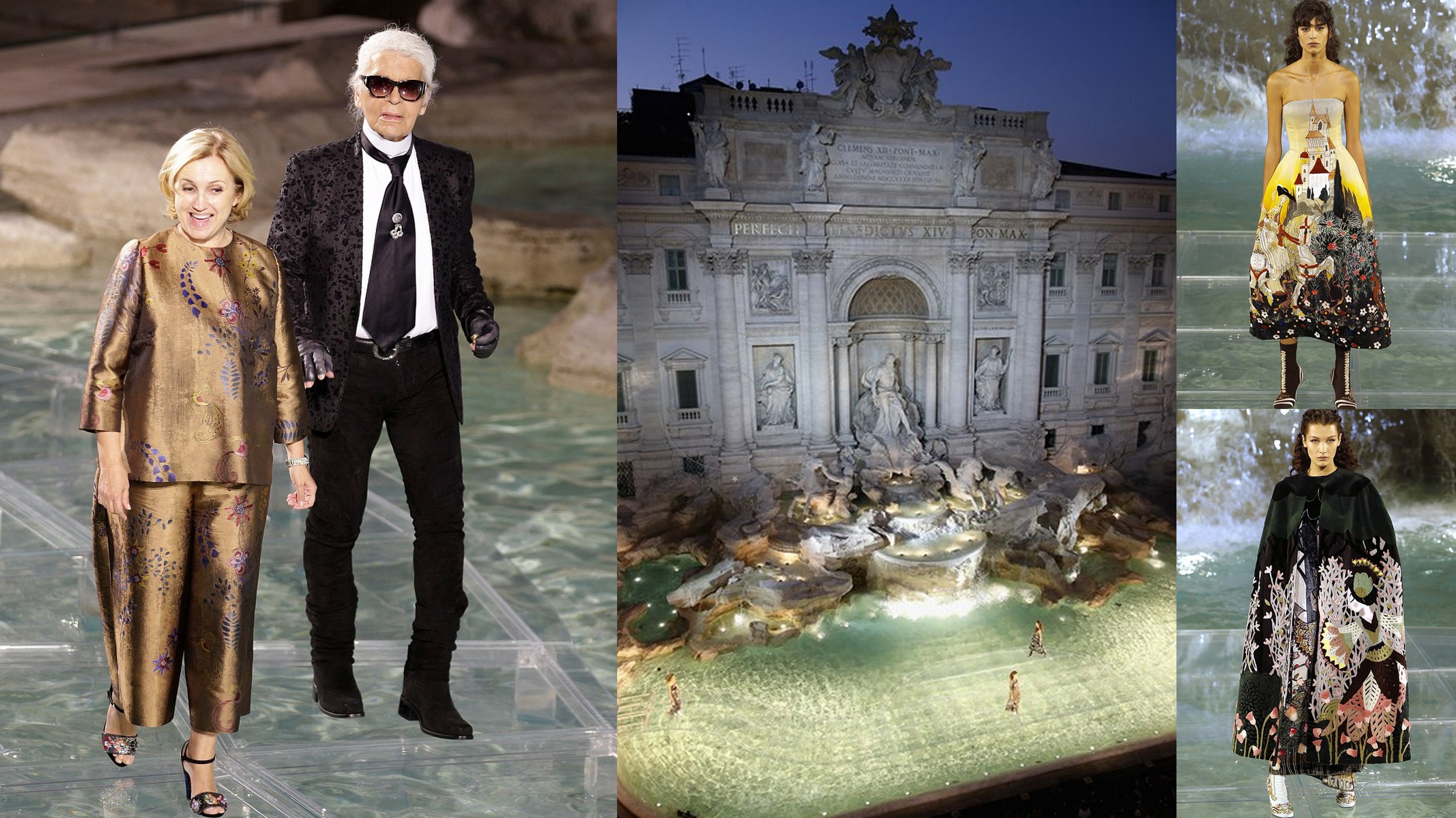 Γυάλινη πασαρέλα στη Fontana di Trevi για το show του οίκου Fendi