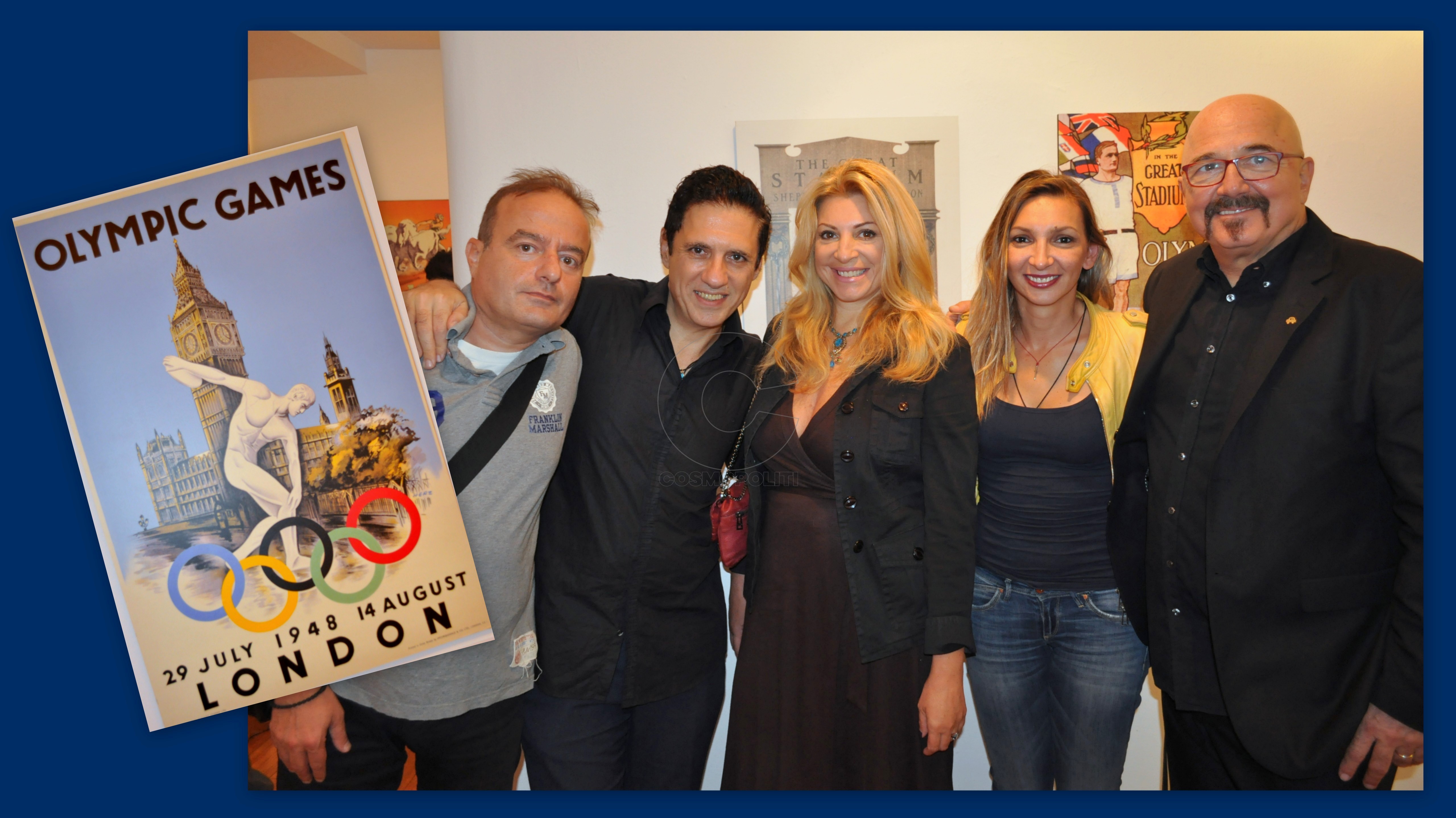 Στα εγκαίνια της έκθεσης “1896-2016 Ολυμπιακό Ταξίδι” του Λευτέρη Λαμπράκη στην Αίθουσα Τέχνης αγκάθι – κartάλος