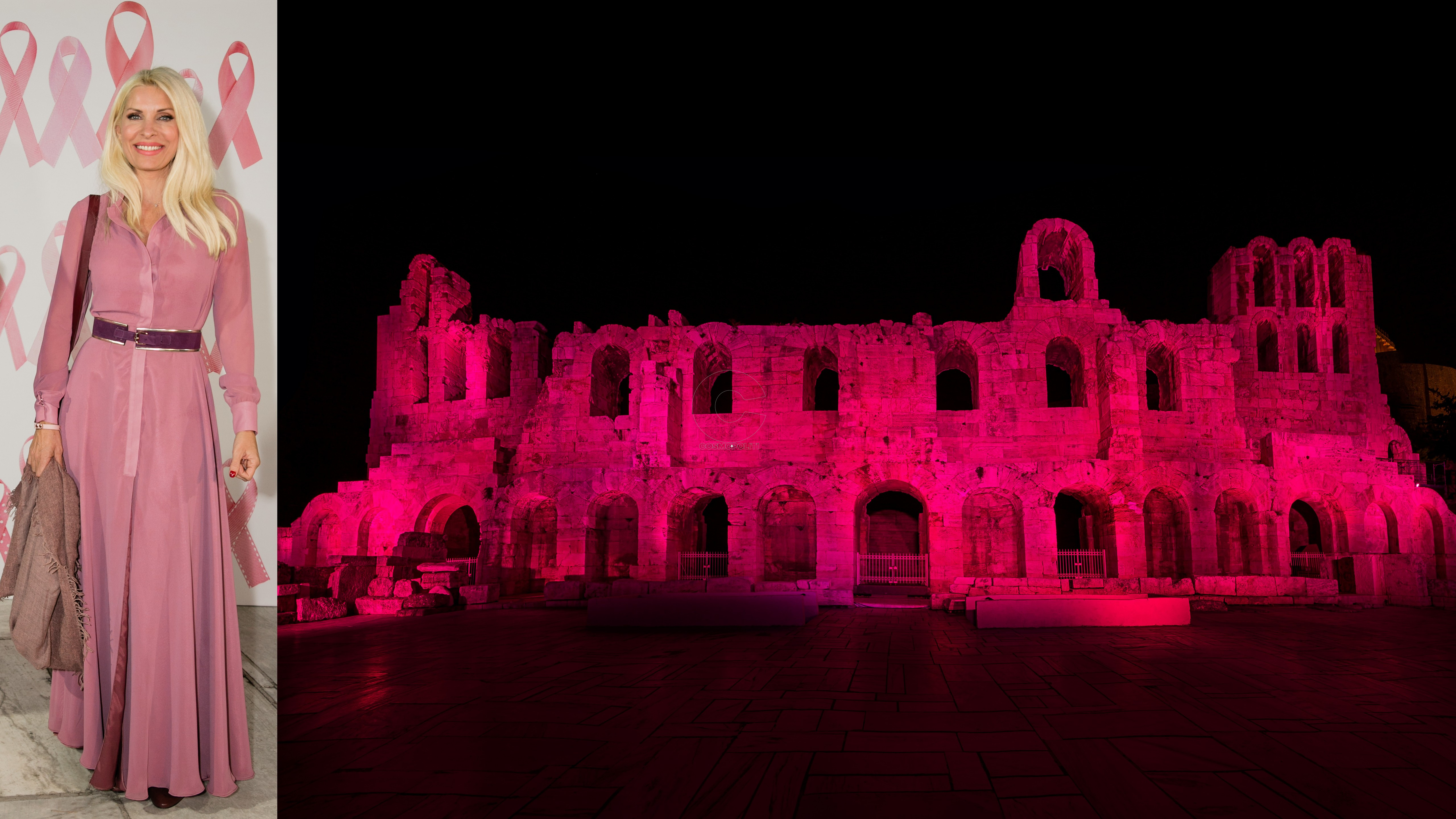 To Hρώδειο φωτίστηκε ροζ!