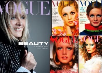 H Twiggy μέσα από εξώφυλλα της Vogue