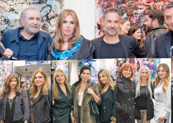 Κοσμοσυρροή στα εγκαίνια της έκθεσης του Cédric Bouteiller στο Κολωνάκι